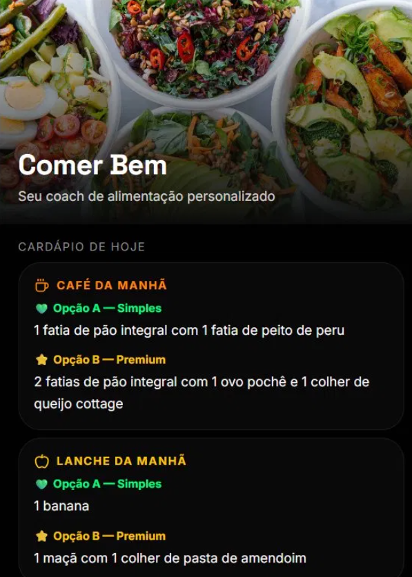 Comer Bem - cardápio do dia